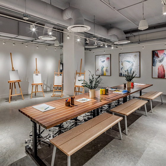 the waterline club art studio