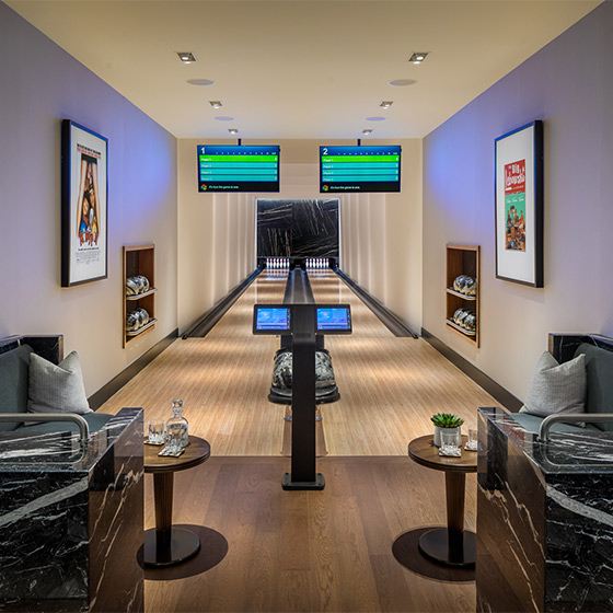 the waterline club bowling alley