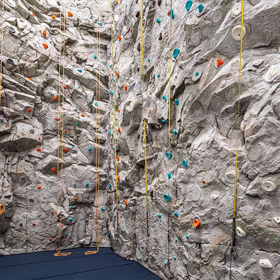 the waterline club indoor rock climbing wall