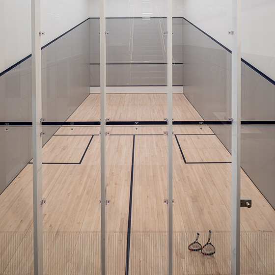 the waterline club squash court